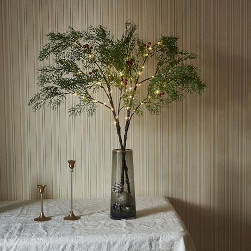 Birchlitland Rama De Cedro Iluminada De 32 Pulgadas, 60 Led 