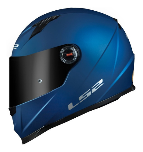 Capacete Ls2 Ff358 Classic Monocolor Azul-fosco Promoção