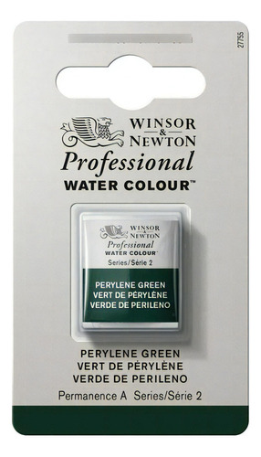 Tinta Aquarela Profissional Pastilha Perylene Green Row 460 Cor Verde