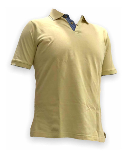 Playera Polo Talla Chica De Algodón Verde Amarilla Hombre