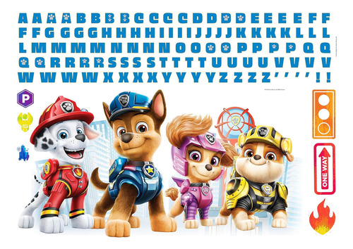 Roommates Rmk5122gm Calcomanías Adhesivas Paw Patrol