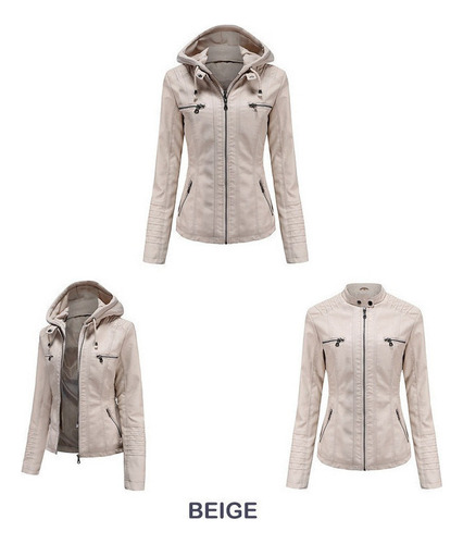 Chaqueta Casual Cuero Para Mujer, Abrigo Corto Para Mujer,w