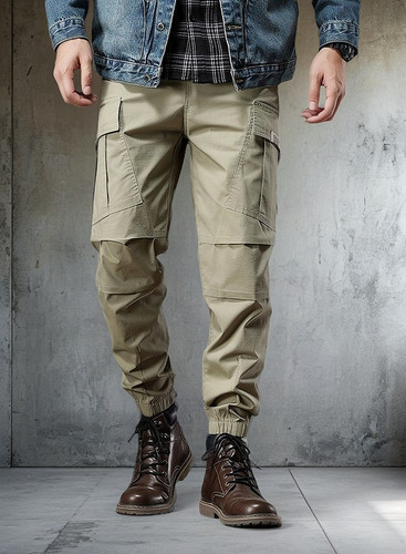 A Pant Casual Tipo Cargo Joggers Hombre Pant
