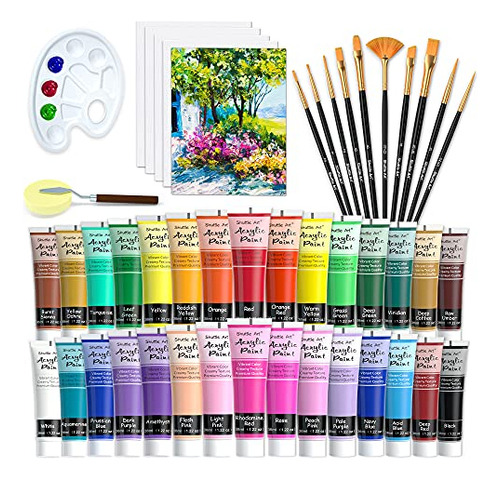 Juegos De Pintura Acrilica Shuttle Art De 30 Colores (36 Ml)