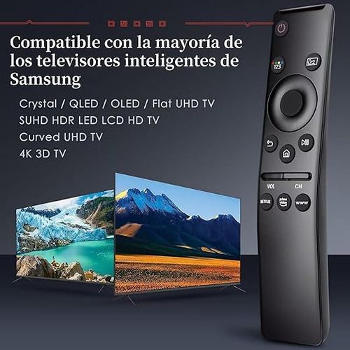 KOPIRA Control Remoto para Samsung Smart TV,compatible 4K 8K LED LCD HD UHD SUHD 3D QLED QLCD Curved Frame Series de televisión