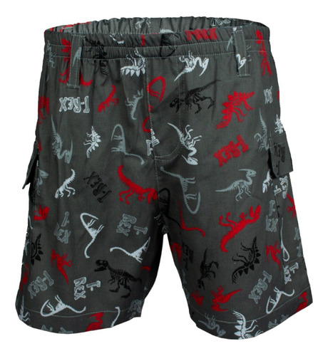 Bermuda Con Diseño De Dinosaurios Comodo Short Para Niños 