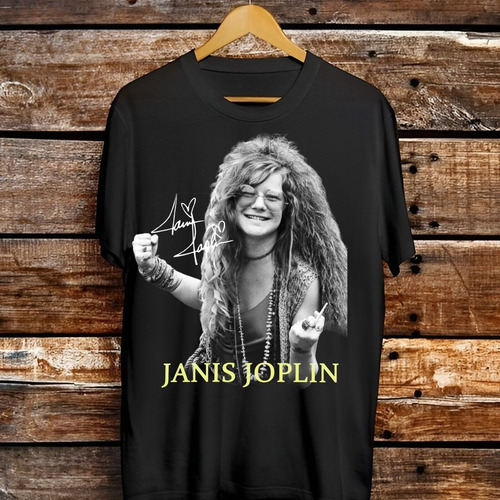 Camiseta De Algodón Janis Joplin Singer Shirt