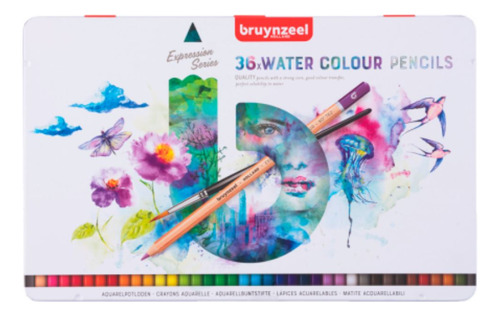 Lápices Acuarela Bruynzeel Expression Set 36 Colores