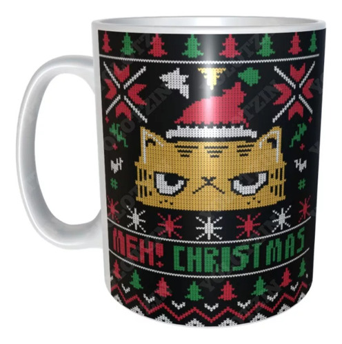 Taza Navideña Meowy Chritsmas Gatito Navidad M23 Pararegalo