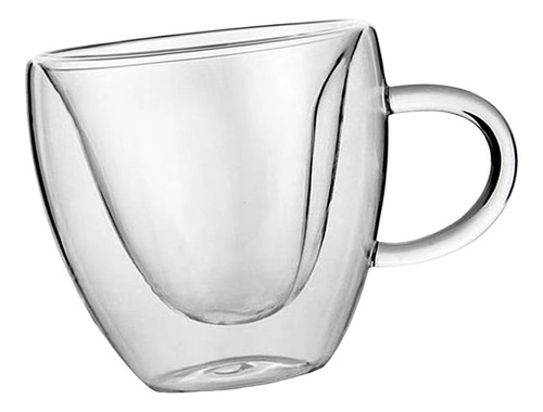 Alta Taza De Café De Pared Doble De Borosilicato
