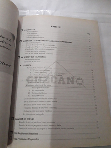 Imagen 2 de 9 de Geometria Analitica Escalar Plana La Recta Cuzcano