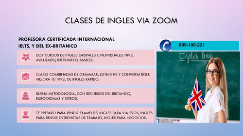 Curso De Ingles Americano Y Británico. Via Zoom Online.