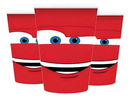 Vaso De Polipapel De Cars X8u - Cotillón Waf