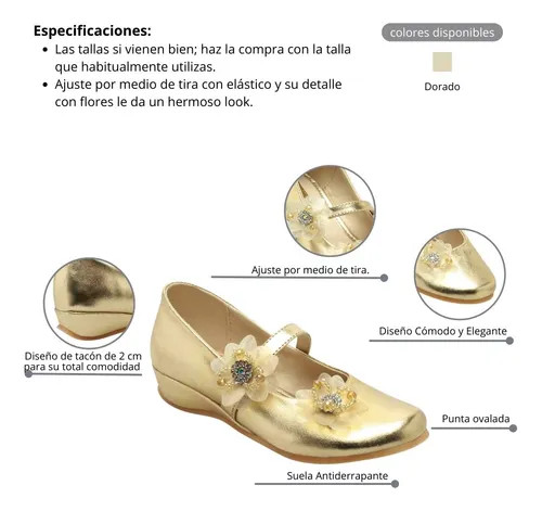 Zapatos dorados niña new arrivals