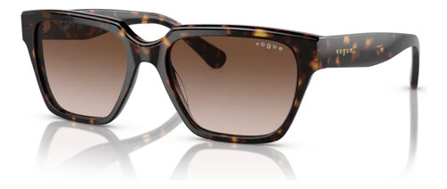 Gafas de sol, Vogue, VO5512s W65613, 55, color de montura, color habana, color habana, lente de color marrón degradado, diseño rectangular