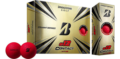 Pelotas Bolas De Golf Bridgestone E12 12 Unidades Rojo