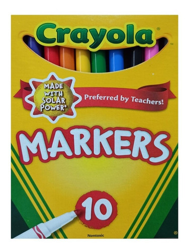 Marcadores Punta Fina 10 Unidades Crayola