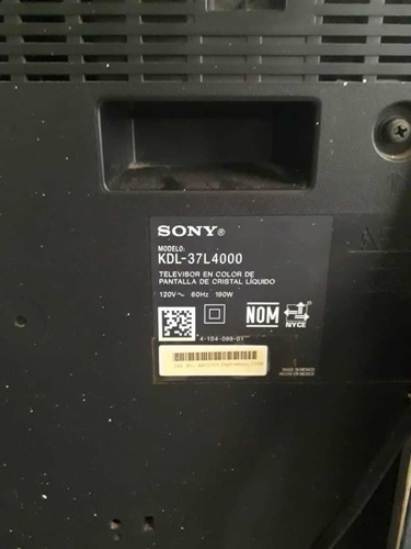 Imagen 3 de 4 de Televisor Sony 37 Pulgadas Lcd (para Repuesto)