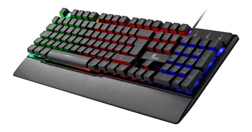 Imagen 2 de 5 de Teclado gamer Xtech Armiger XTK-510S QWERTY español España color negro con luz led