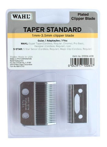 Substituição da lâmina Wahl Taper Standard 1006-408