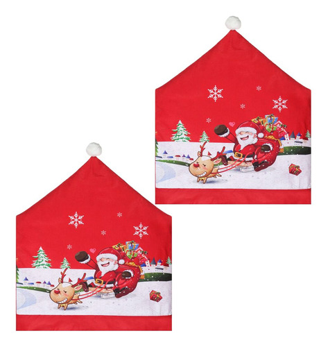 Funda Para Silla Navideña, Gorra De Papá Noel, Para Cena, Ta