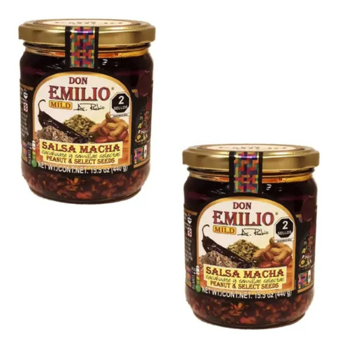 Salsa Macha Don Emilio Cacahuate Y Semillas 440gr - 2 Botes