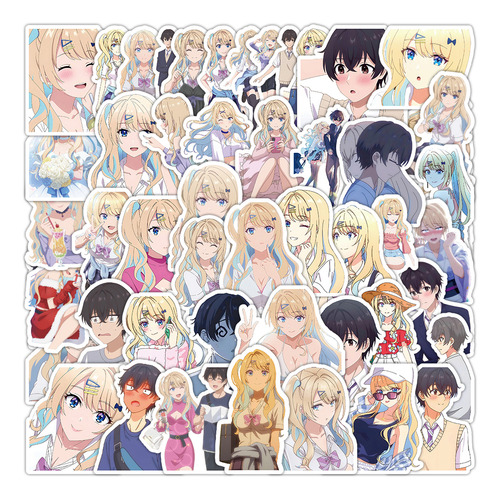 Runa Shirakawa 50 Calcomanias Stickers De Pvc Vs Agua Anime