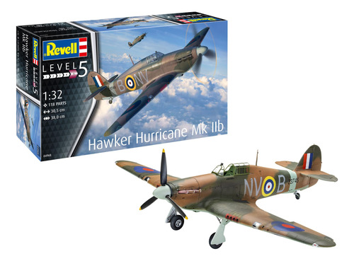 Aleman Nivel 1/32 British Air Force Hawker Hurricane  Modelo