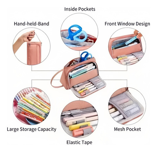 Estuche De Lápices De Múltiples Capas Para Material Escolar