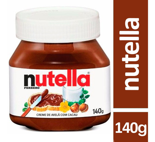 Imagen 1 de 5 de Nutella Ferrero 140g Chocolate Crema De Avellanas Con Cacao