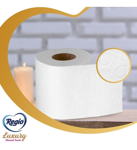 Imagen 5 de 5 de Papel Higiénico Regio Luxury Almond Touch 8 Rollos
