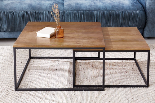 Mesa Ratona De Living, Modelo Industrial De Encastre.