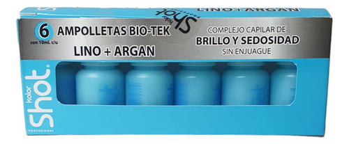 Tratamiento Capilar Ampolletas Lino Y Argan Kolor Shot Bio-t