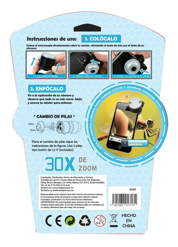 Imagen 3 de 3 de Microscopio Portátil Para Celular - Mi Alegría