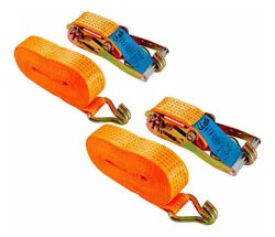 Comprar Kit 2 Cinta Catraca Amarração De Carga 5t Caminhão Cor Laranja no Mercado Livre