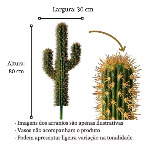 10 Plantas Artificiais Para Sala Cacto Em Silicone Atacado