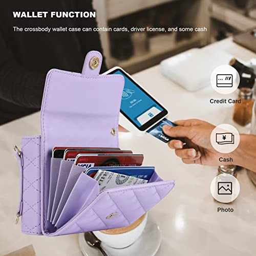 Funda Cartera Para Samsung Galaxy Z Flip 4 Morado Adjustable