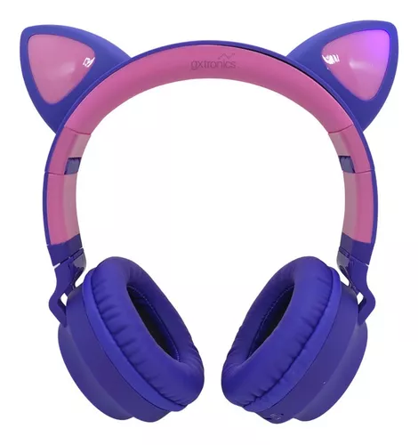 Auriculares Infantiles Con Orejas Gato Niños Popit Bluetooth