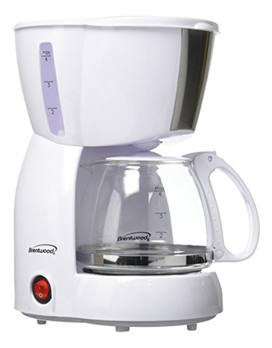 Brentwood Ts-213w Cafetera De 4 Tazas (blanca)