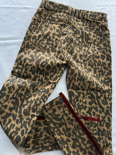 Pantalón Premium Denim Collection Animal Print Zara