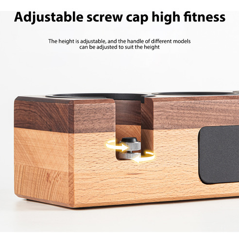 Soporte De Madera Para Apisonar Espresso Station Con 3 Orifi