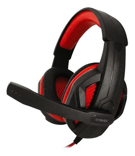 Imagen 1 de 6 de Auricular Noganet St-bold Pc Consolas Mini Plug 3.5 Led Red