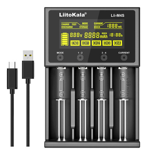 Liitokala Lii-m4s - Cargador De Batera Para Pantalla Lcd Con