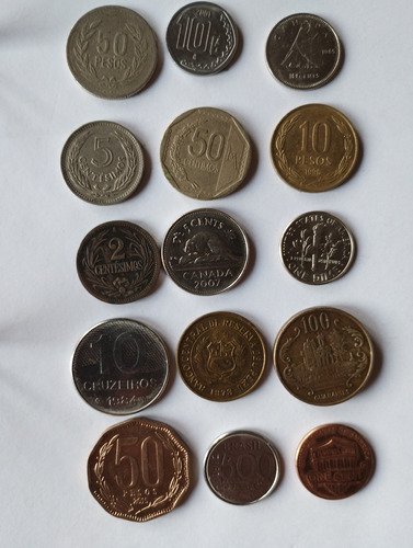 Lote 15 Monedas Antiguas América / Varios Países / Oferta!!