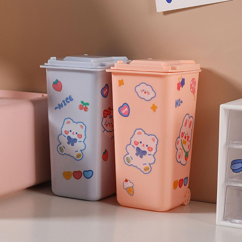 Mini Papelera Cubo De Basura Cubo De Basura Para Mesita Azul