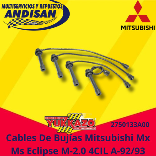 Cables Para Bujias Mitsubishi Mx / Ms / Eclipse M-2.0