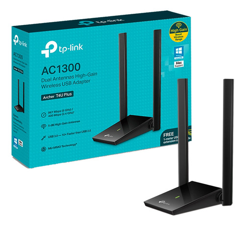 Tp-link Adaptador Usb Doble Banda Archer T4u Plus Ac1300