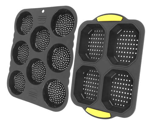 Molde Para Pan De Hamburguesa De Silicona De 8 Cavidades
