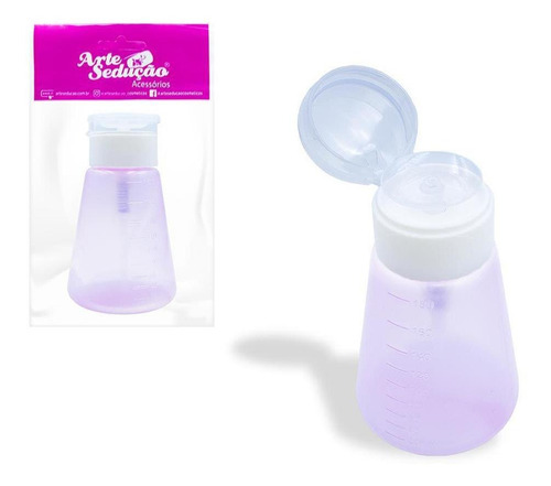 Porta Acetona De Plástico Removedor Esmalte Dosador 180 Ml