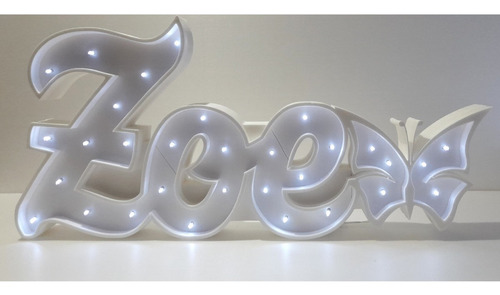 Imagen 2 de 10 de 3 Letras 25 Cm Luz Led Polyfan Tu Nombre Cartel Luminoso